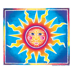 Sun Face Sticker 6"