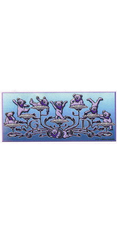 Grateful Dead Bear Flower Sticker 6 3/4"