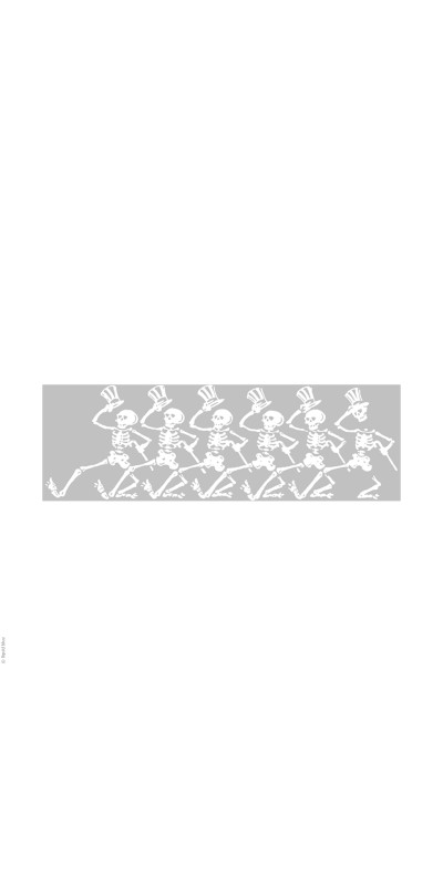 Grateful Dead Dancing Skeletons Window Sticker 8"
