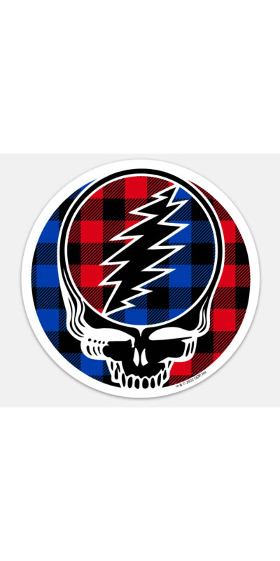 Grateful Dead Buffalo Plaid SYF Sticker 5"