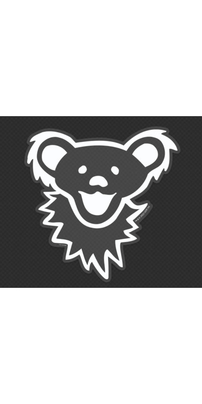 Grateful Dead White Bear Head Clear Vinyl Sticker 3"