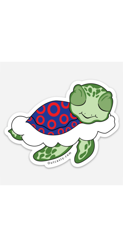 Turtle In The Clouds Sticker 4"