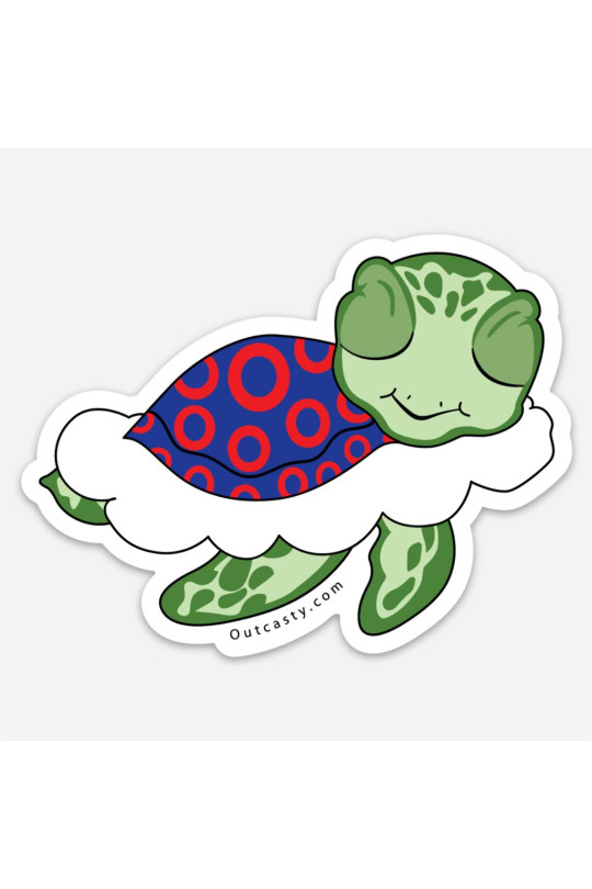 Turtle In The Clouds Sticker 4"