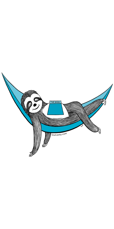 Sloth In A Hammock Sticker 5"