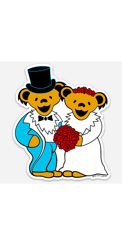 Grateful Dead Wedding Bears Sticker 5"