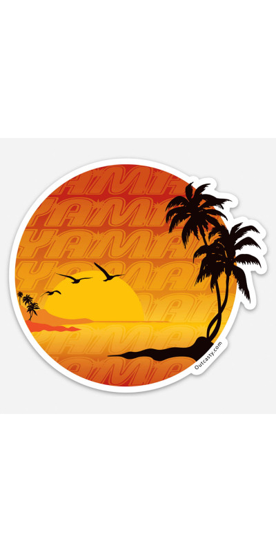 YaMar Sunset Sticker 4"