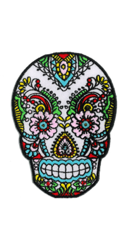 Sunny Buick White Lace Sugar Skull Sticker 5"