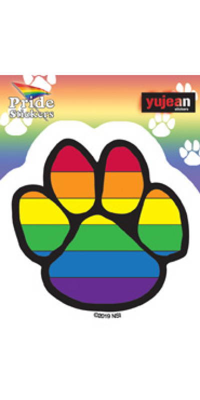 Pride Paw Rainbow Sticker 2.5"