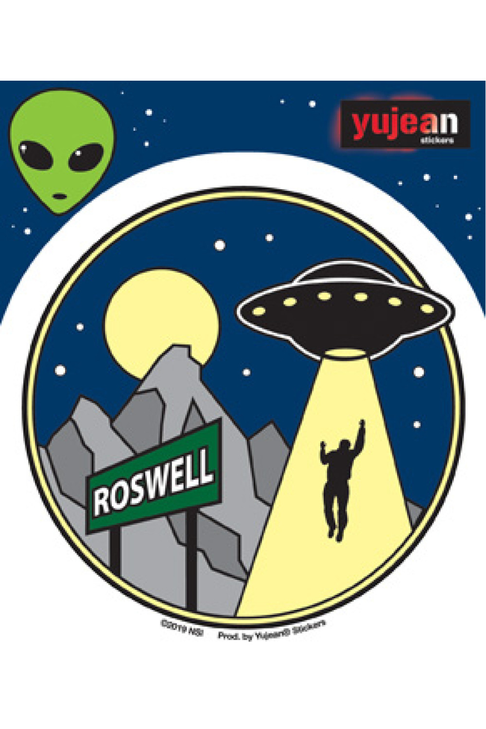 Roswell Alien Sticker