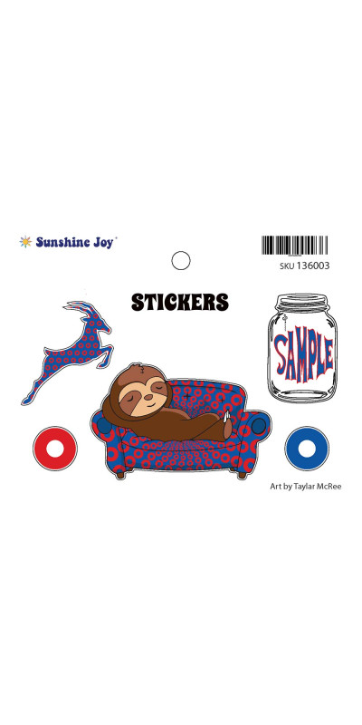 Couch Tour Donut Multi Sticker 5"