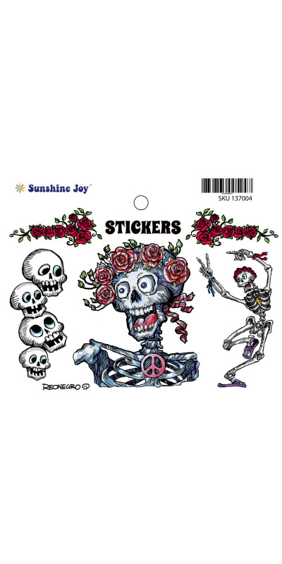 Skeleton Roses Multi Sticker 5"