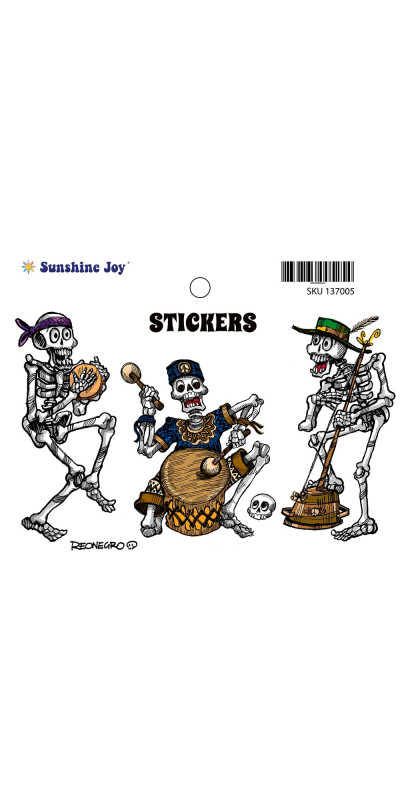 Skeleton Band Multi Sticker 5"
