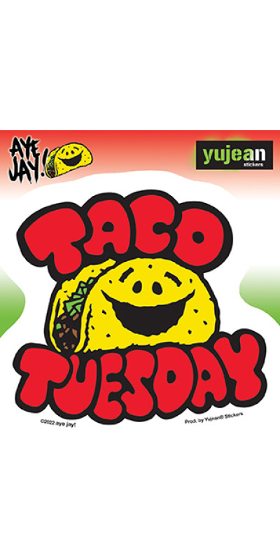 Taco Tuesday Sticker 4.5"