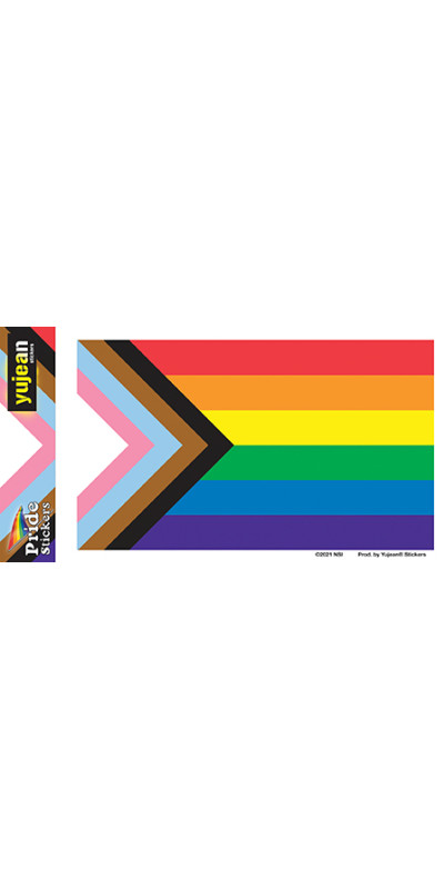 Progress Pride Flag Sticker 5.25"