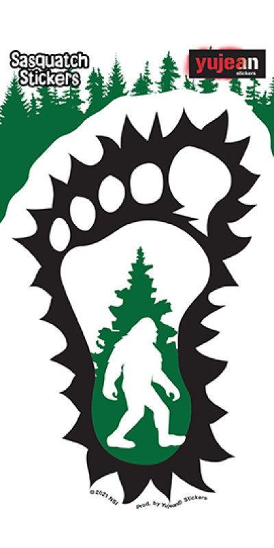 Bigfoot Foot Print Sticker 5.75"