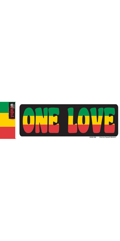 One Love Rasta Sticker 6"