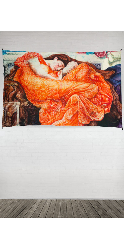 Flaming Heady Art Print Tapestry 53x85 - Artwork by Randal Roberts