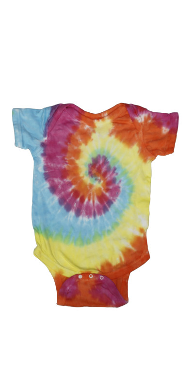 Pastel Spiral Tie Dye Baby Romper
