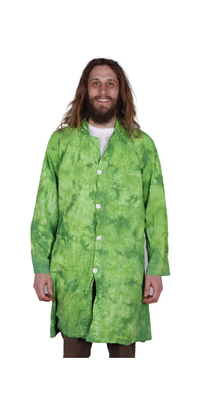 Tie Dyed Lab Coat Green Crackle