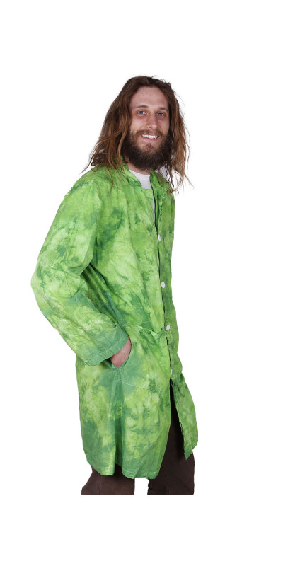 Tie Dyed Lab Coat Green Crackle