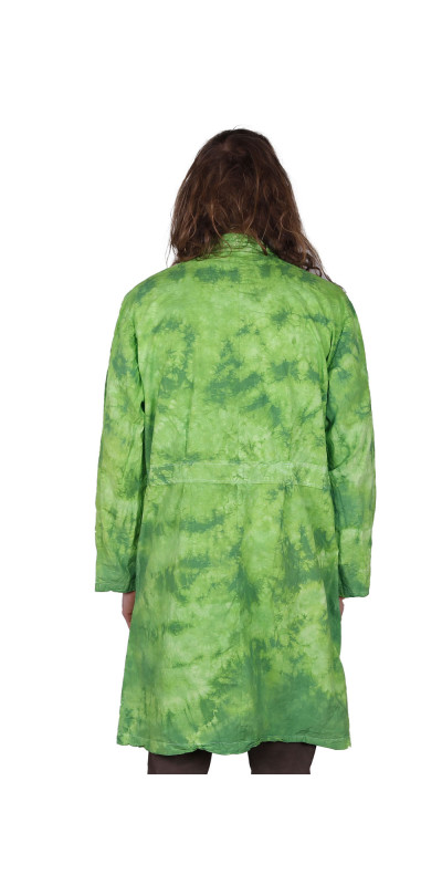 Tie Dyed Lab Coat Green Crackle