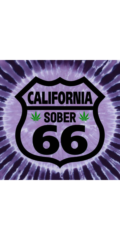 California Sober Rt 66 Tie Dyed T-Shirt