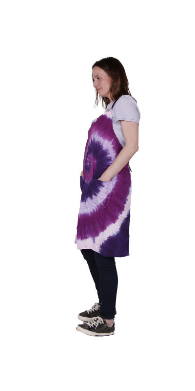 Tie Dyed Apron Purple/Pink Spiral