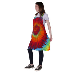 Tie Dyed Apron Rainbow Spiral