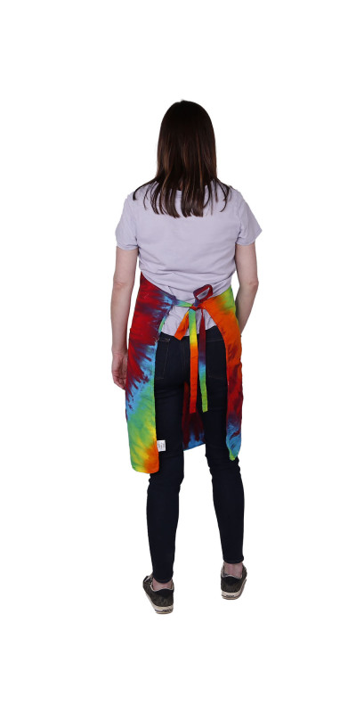Tie Dyed Apron Rainbow Spiral