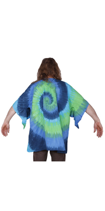 Tie Dyed Dashiki Blue/Green Spiral