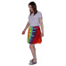 Tie Dyed Short Wrap Skirt Rainbow Spiral