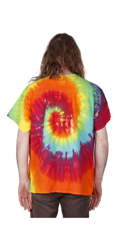 Tie Dyed Scrubs Rainbow Spiral