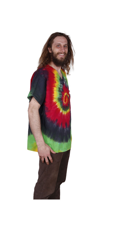 Tie Dyed Scrubs Rasta Spiral