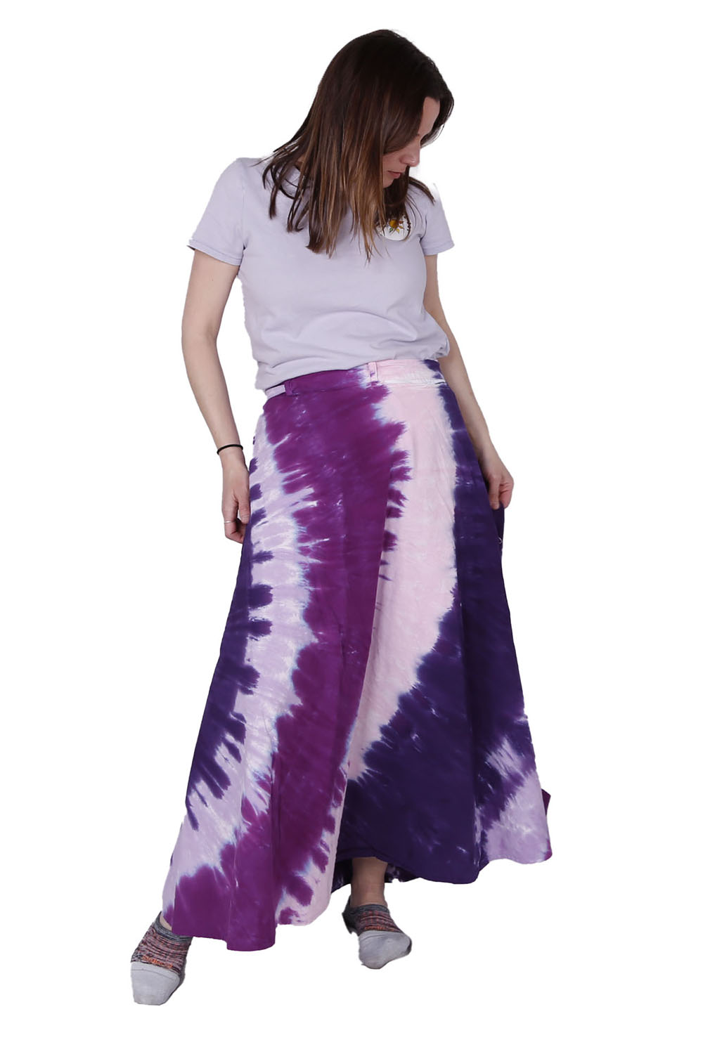 Adult Wrap Skirt - Coral Tie Dye main image 1