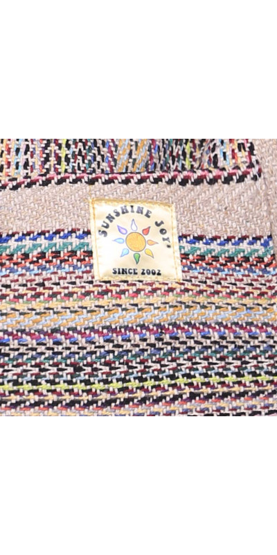 Stripe Weave Zip Top Shoulder Bag Tan