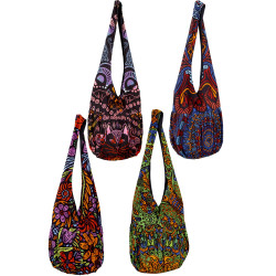 Wholesale Lot of 12 Assorted Trippy Zip Top Joy Hobo Shoulder Bags
