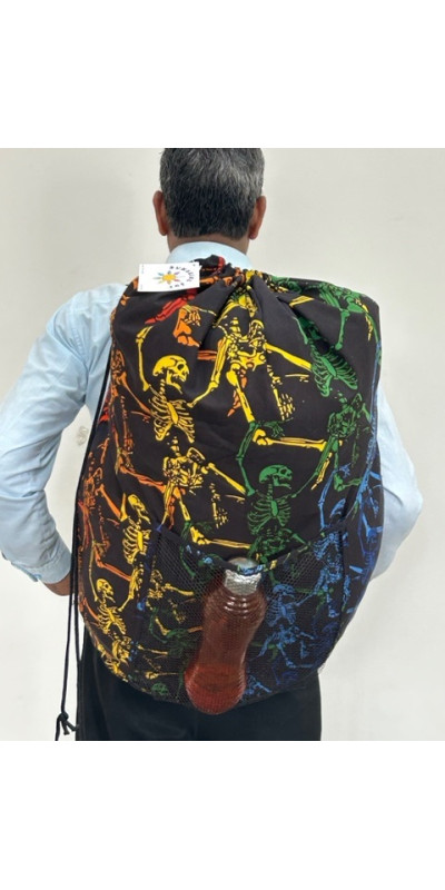 Laundry Bag Backpack Dancing Skeletons **SALE**