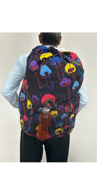 Laundry Bag Backpack Shroom Spiral **SALE**