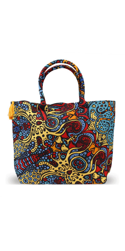 Psychedelic Sunburst Tote Bag