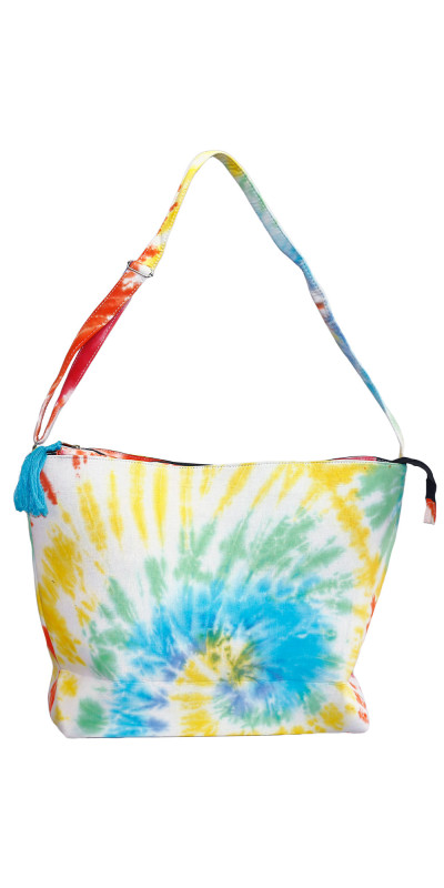 Rainbow Tie Dye Tote Bag w/ Adjustable Shoulder Strap