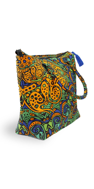 Psychedelic Earthburst Tote Bag