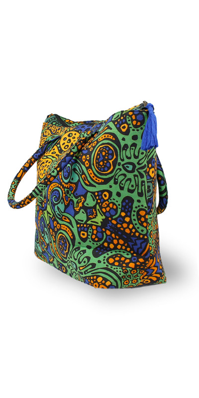 Psychedelic Earthburst Tote Bag