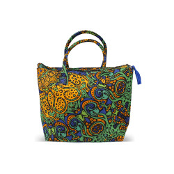 Psychedelic Earthburst Tote Bag