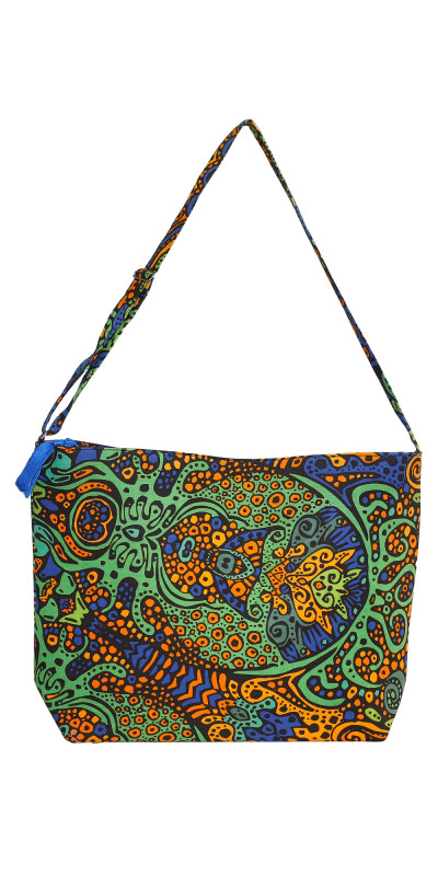 Psychedelic Earthburst Tote Bag  w/ Adjustable Shoulder Strap