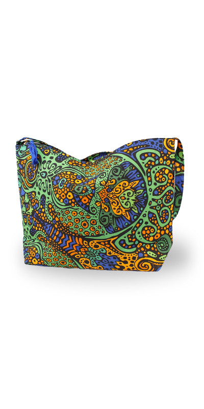 Psychedelic Earthburst Tote Bag  w/ Adjustable Shoulder Strap