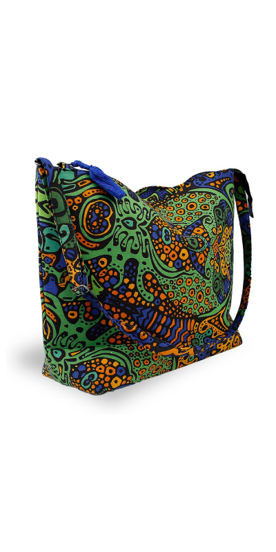 Psychedelic Earthburst Tote Bag  w/ Adjustable Shoulder Strap