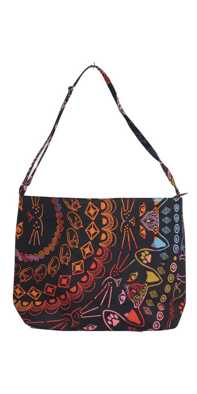 Colorful Cats Tote Bag w/ Adjustable Shoulder Strap