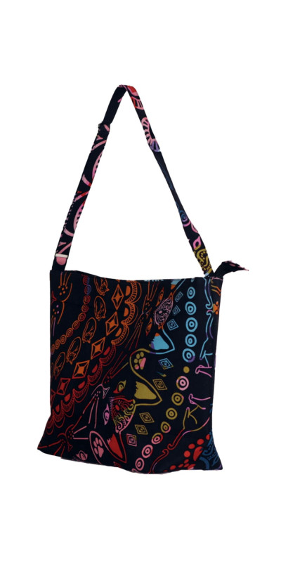 Colorful Cats Tote Bag w/ Adjustable Shoulder Strap