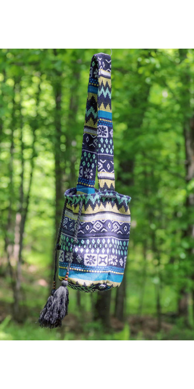 Bucket Bag Grey/Yellow/Teal