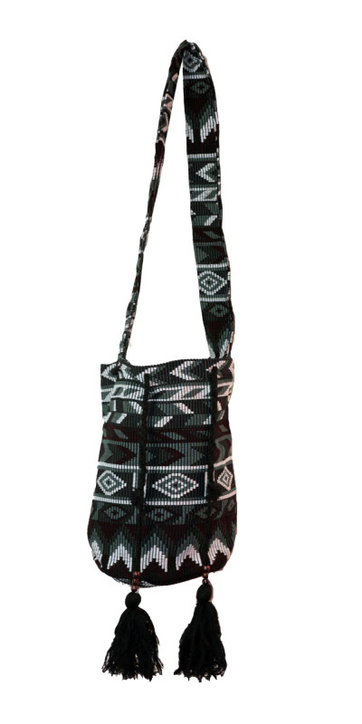 Bucket Bag Grey/Black/Burgundy